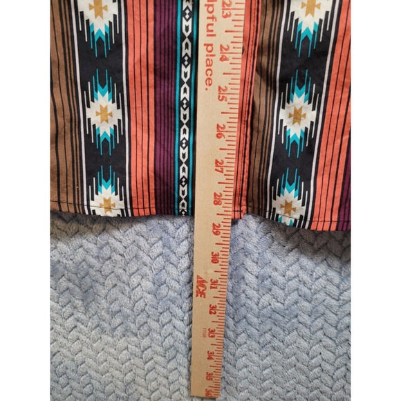 Wrangler Retro Womens Shirt Large Aztec Western Pearl Snap Rodeo Cowgirl - Picture 3 of 13